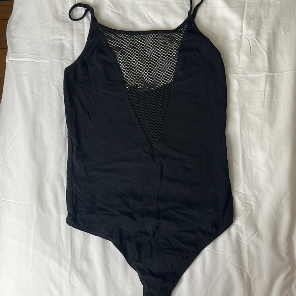 Black V Cut Bodysuit - Express